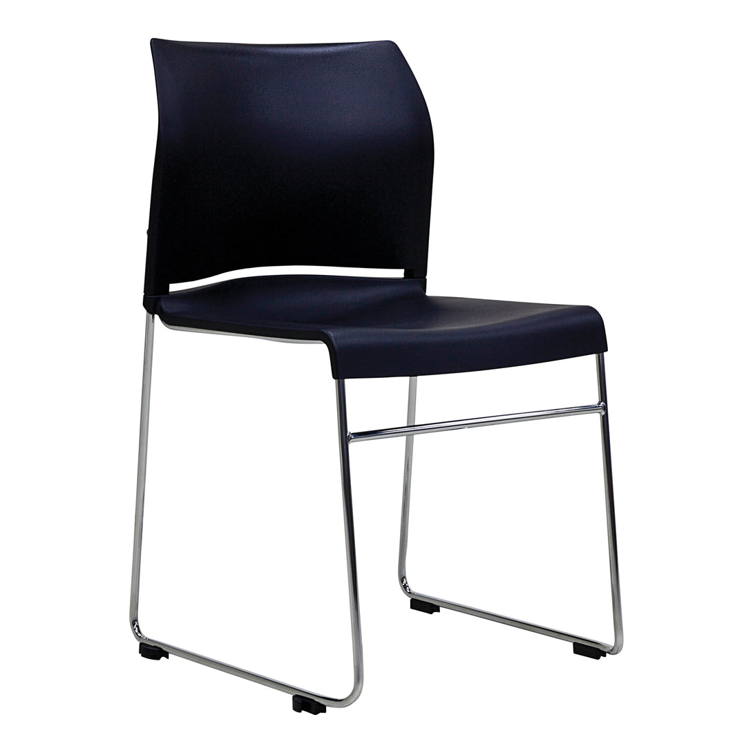 seat for staffroom in black and chrome