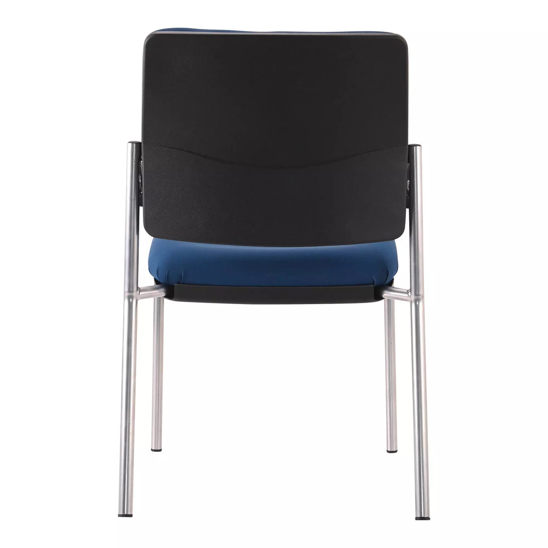 navy office chair with black shell