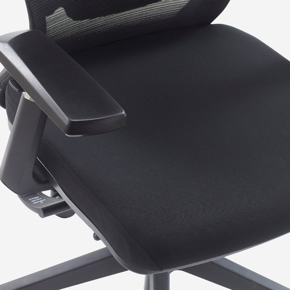 arm rest and seat of performance chair