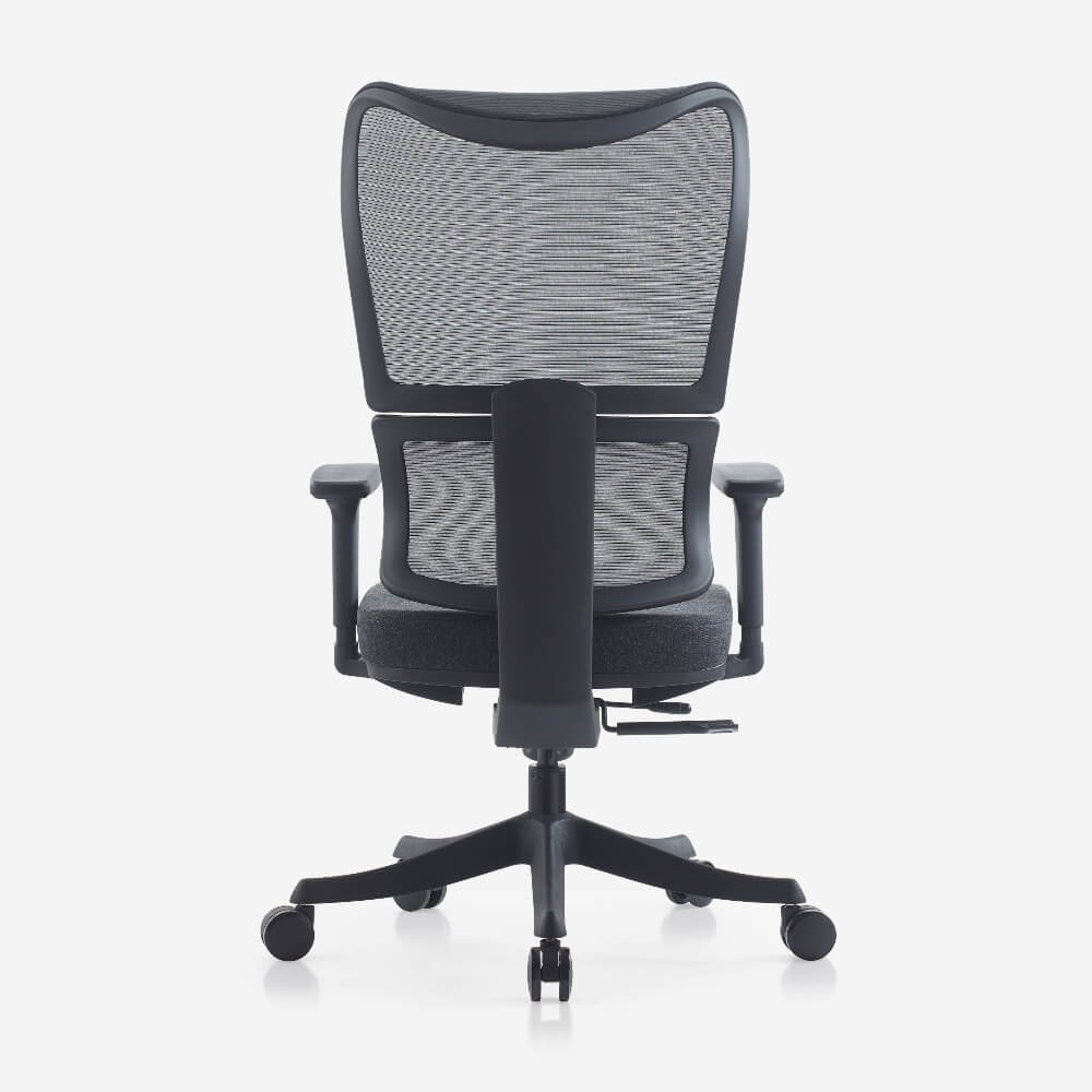 back black office chair with armrest