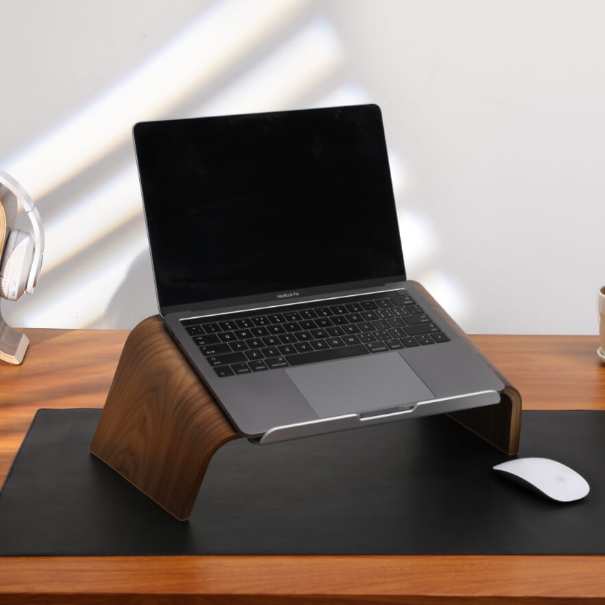 standing desk with laptop stand