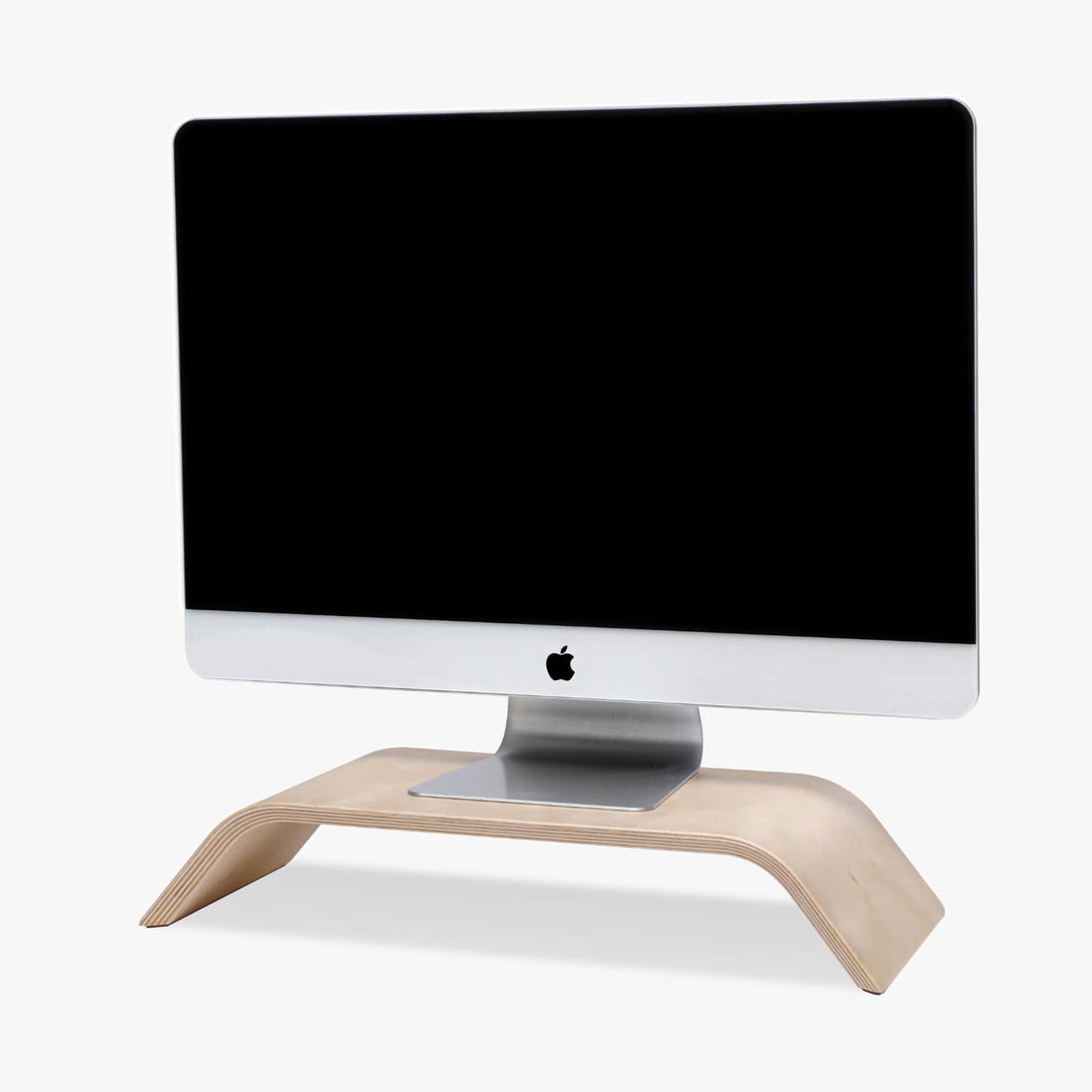 monitor on beech stand
