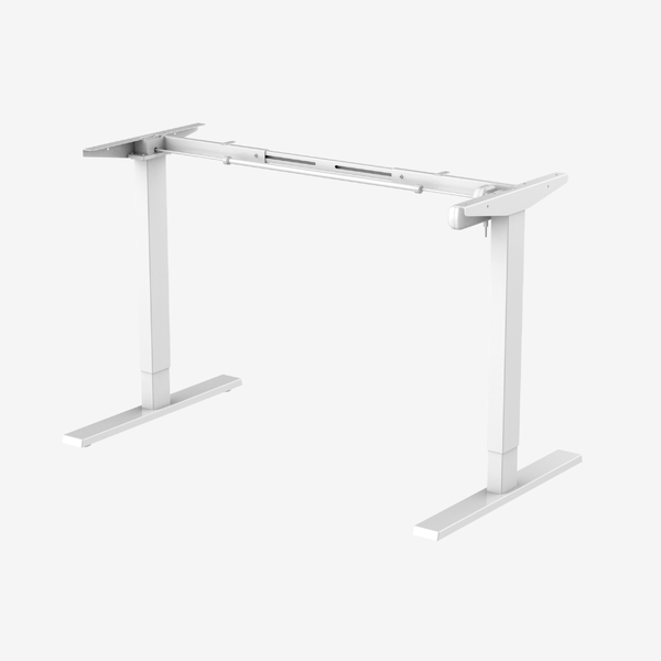 white lite standing desk frame without top