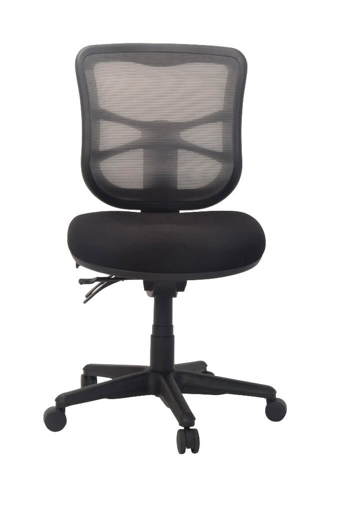 front of nylon chair with no arms