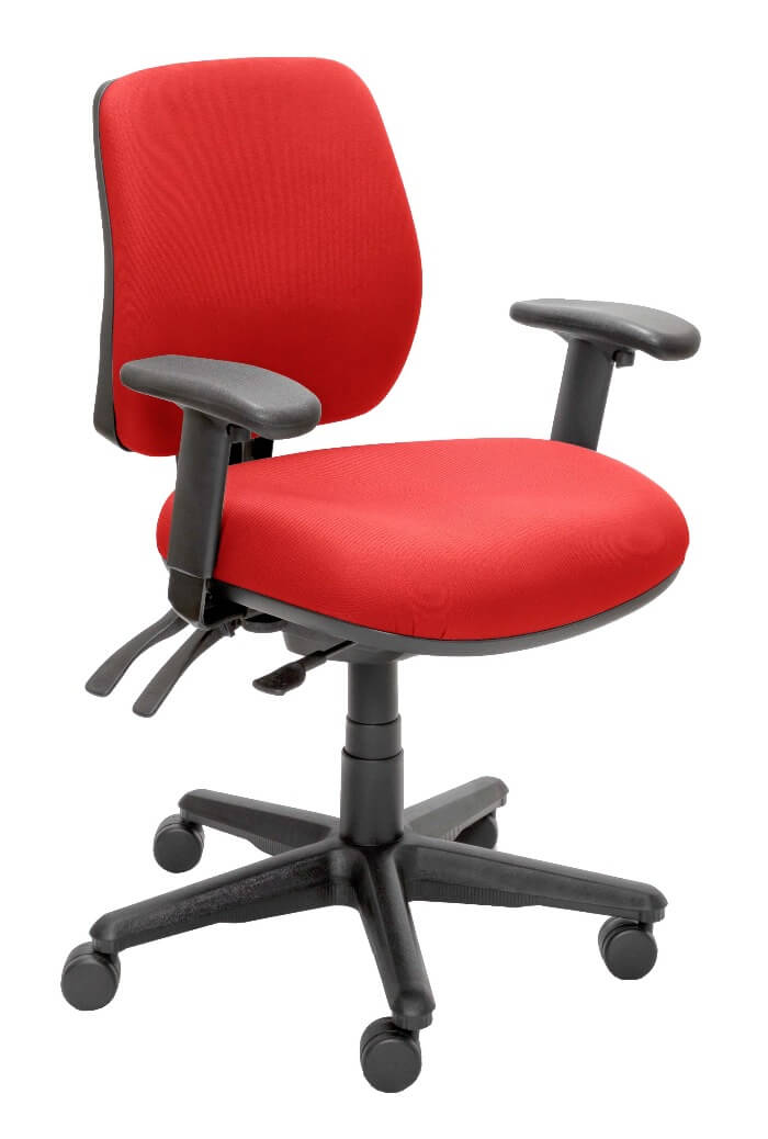 red office chair with arms nz